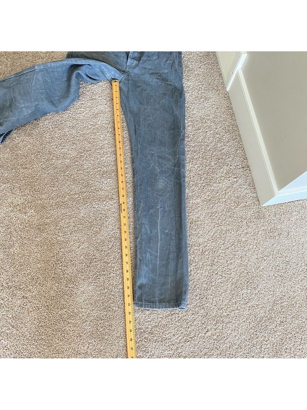 Naked & Famous Weird Guy Grey Selvedge Raw Denim Jeans Mens Sz 30 - Picture 14 of 14